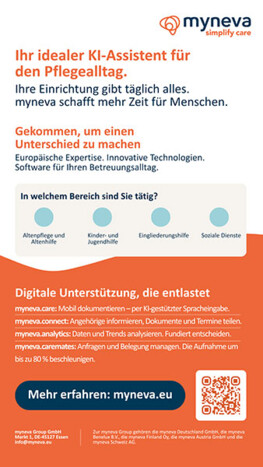 myneva - Ihr idealer KI-Assistent für den Pflegealltag.